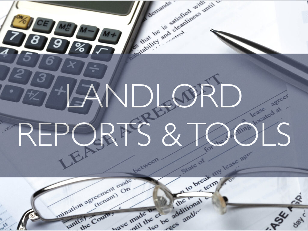 Landlord tools and condo rental reports